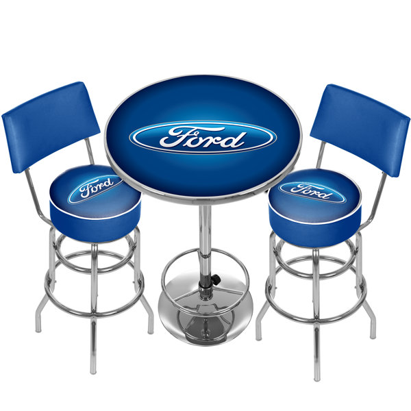 Ford Game Room Combo 3 Piece Pub Table Set By Trademark Global Discount