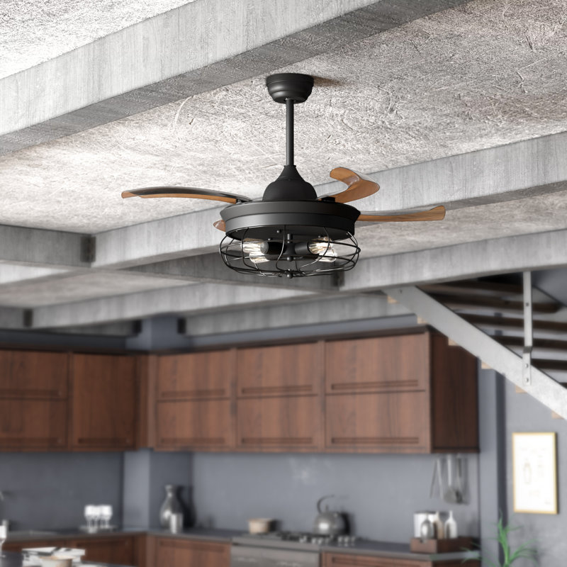 Williston Forge 36 5 Belote Industrial 3 Blade Ceiling Fan With