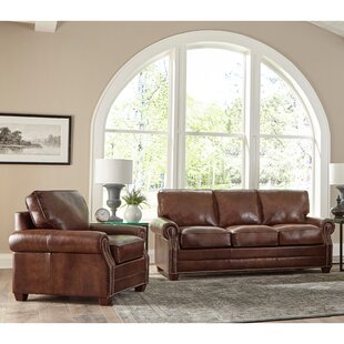 Lyndsey 2 Piece Leather Sleeper Living Room Set by 17 Stories