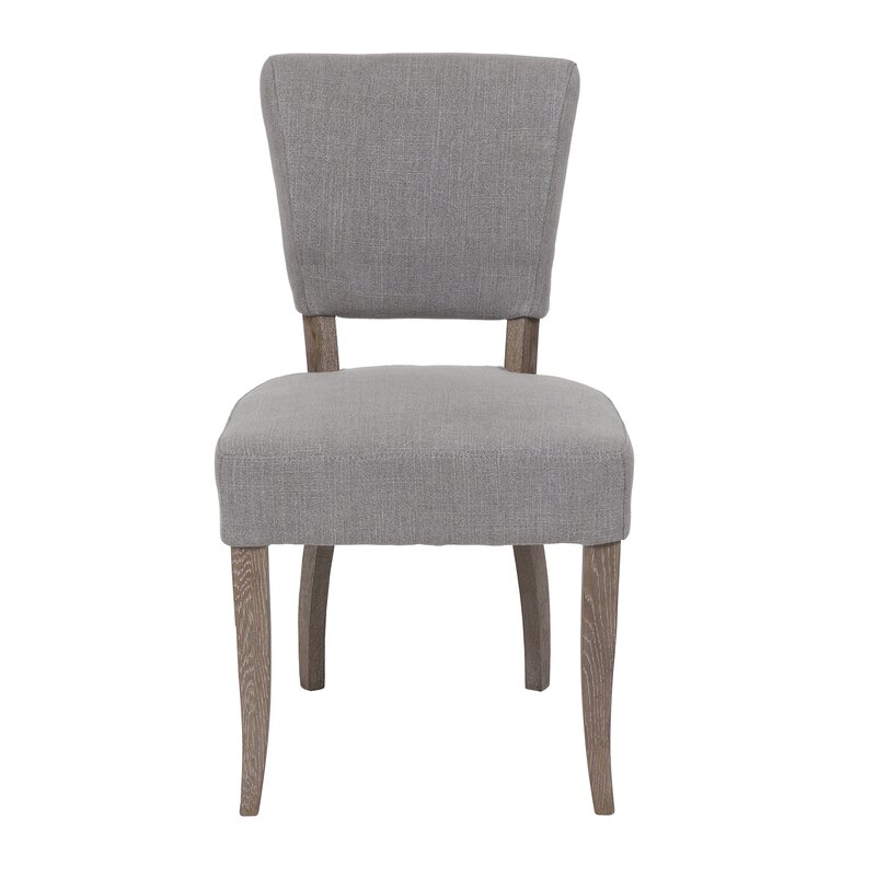One Allium Way Cronk Linen Upholstered Parsons Chair In Gray Wayfair