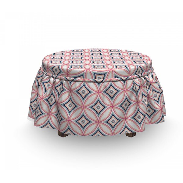 Interlacing Eastern Ottoman Slipcover (Set Of 2) By East Urban Home