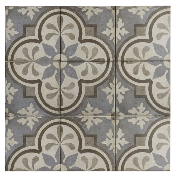 8 x 8 Porcelain Field Tile in Grande Fiore by Itona Tile