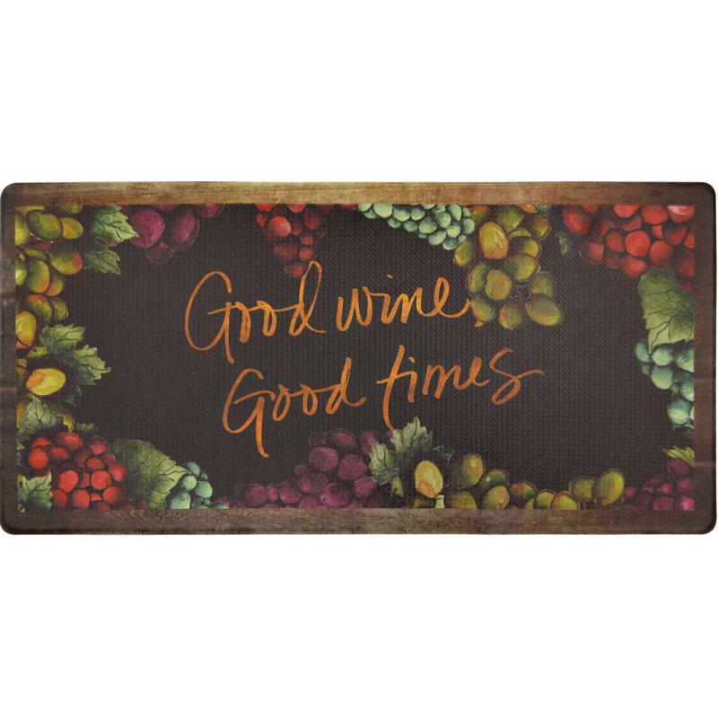 Nicole Miller Cook N Comfort Good Wine Times Kitchen Mat Nicole Miller Cook N Comfort Good Wine