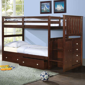 Twin over Twin Bunk Bed with Storage