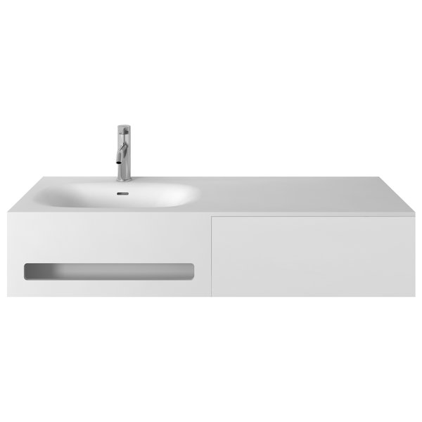 Pierce 47 Single Wall-Mounted Bathroom Vanity Set by George Oliver