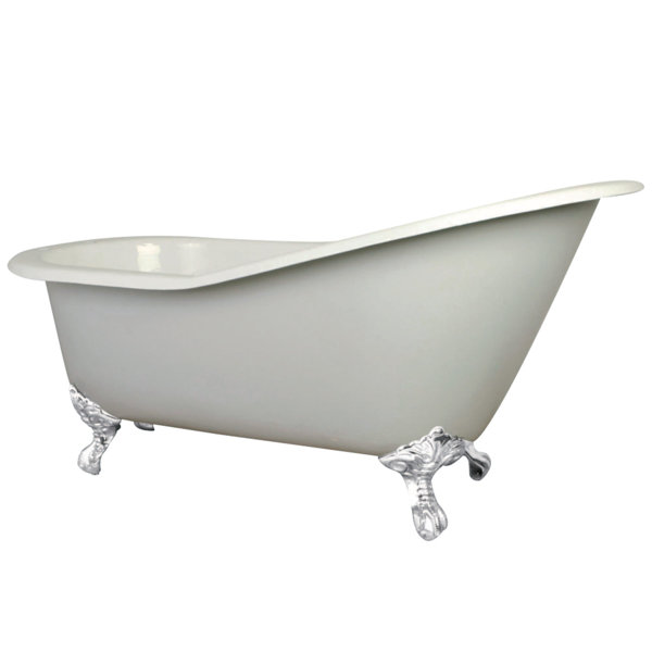 Aqua Eden Cast Iron Slipper 62 x 31 Freestanding Soaking Bathtub by Kingston Brass