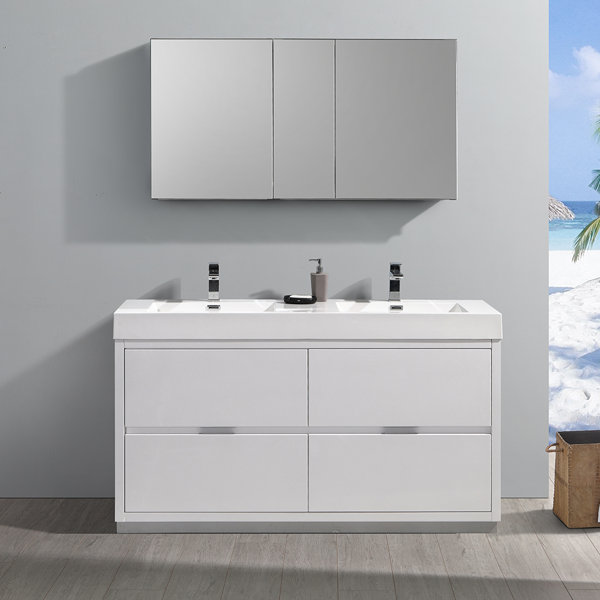 Senza Valencia 60 Double Bathroom Vanity Set by Fresca