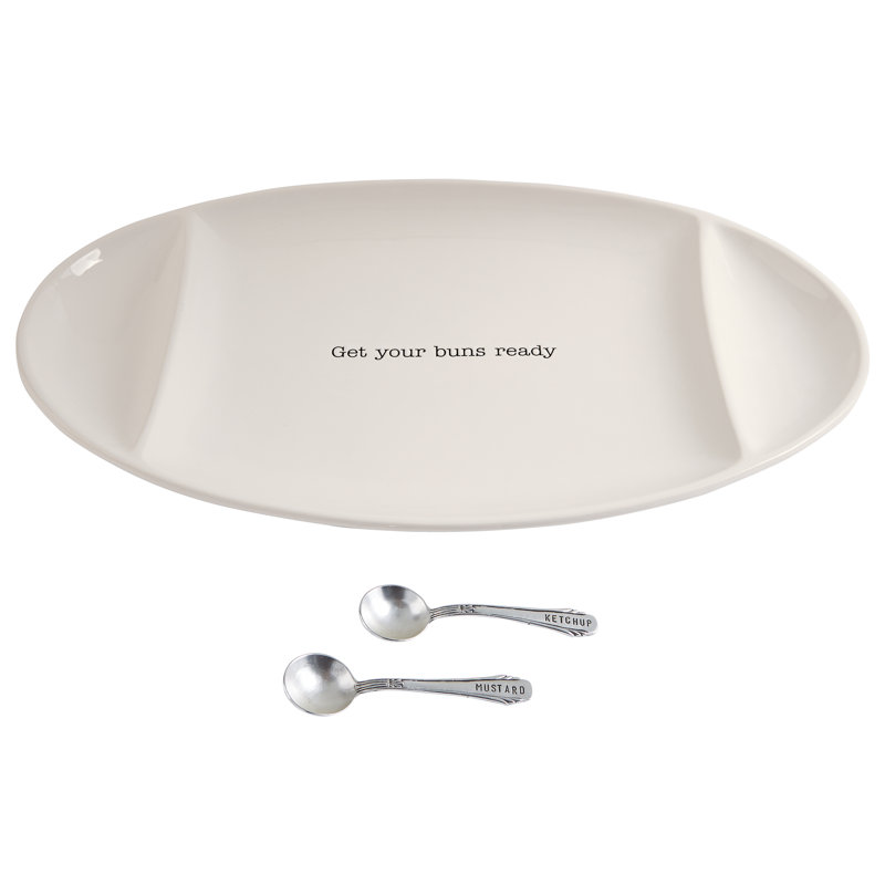 Circa Ceramic Burger Serving Platter