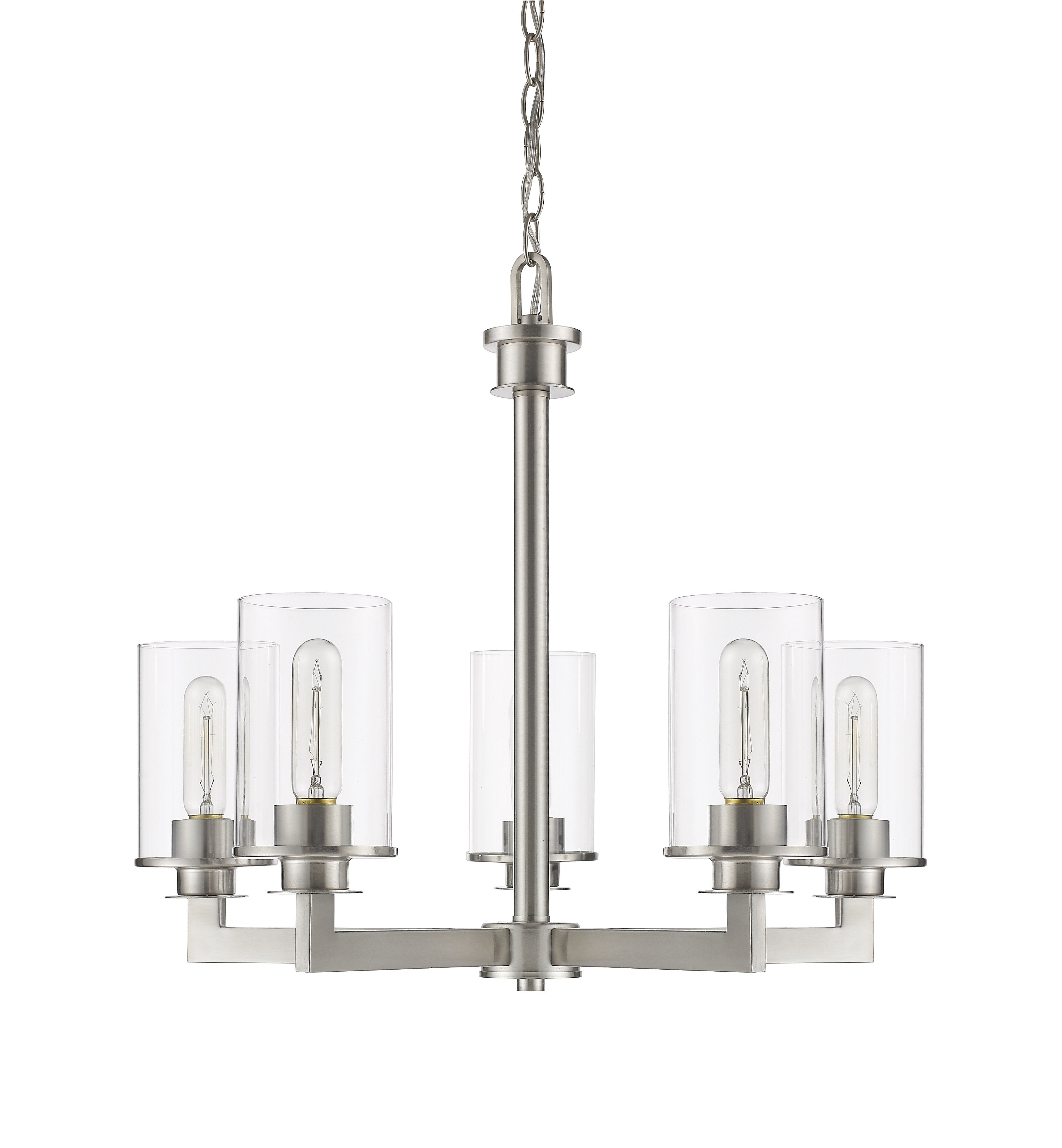 modern 5 light chandelier