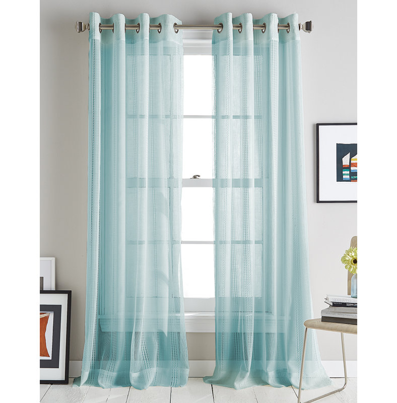 Soho Blue Grommet BLACKOUT Window Curtain Panel ALL SIZES