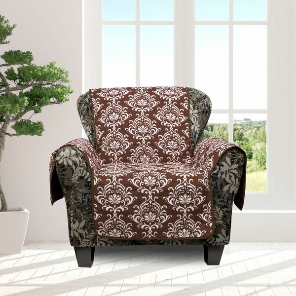 Ardie Damask Box Cushion Armchair Slipcover By Ophelia & Co.