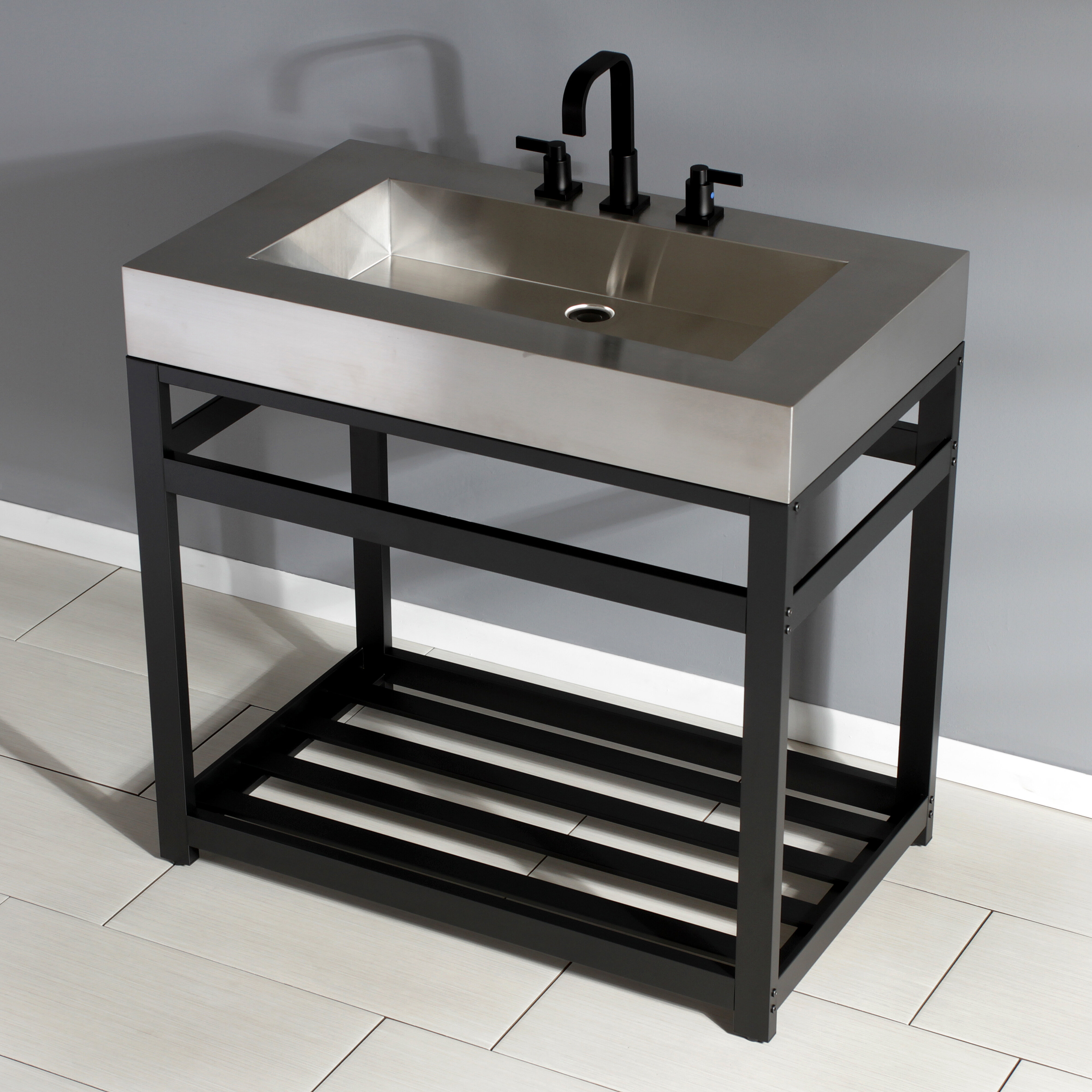 Kingston Brass Fauceture Metal Console Bathroom Sink Wayfair