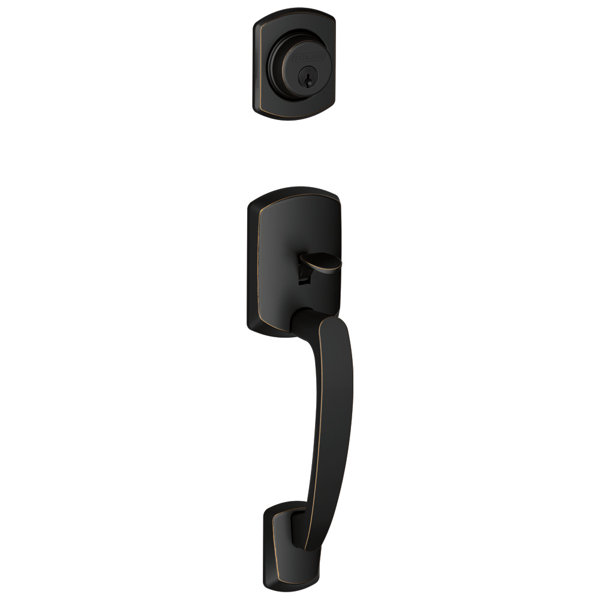 F Series Greenwich Single Cylinder Handleset, Exterior Handle Only by Schlage