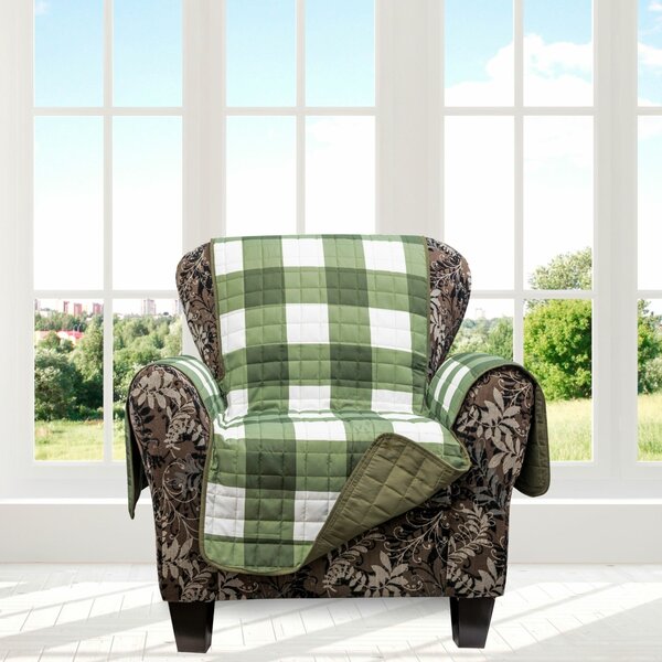 Plaid Box Cushion Armchair Slipcover By August Grove