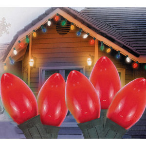 25 Ceramic Style LED Retro Style C7 Christmas Light String