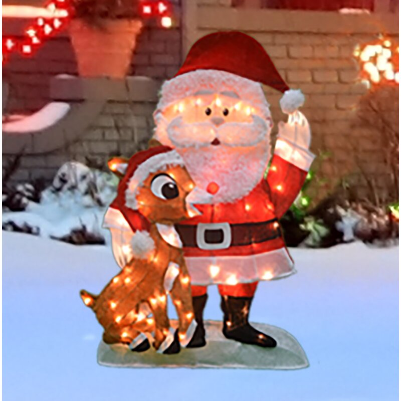 Northlight 32/" Rudolph Red-Nosed Reindeer Yukon Cornelius Christmas  Decor-Clear