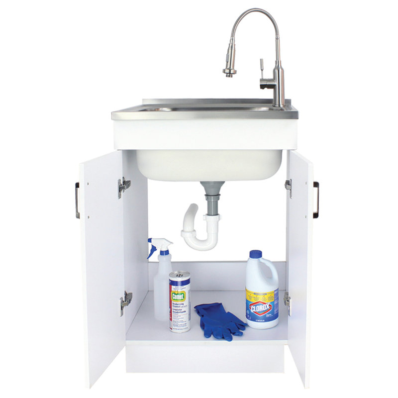 Transolid 23 6 X 19 7 Free Standing Laundry Sink With Faucet