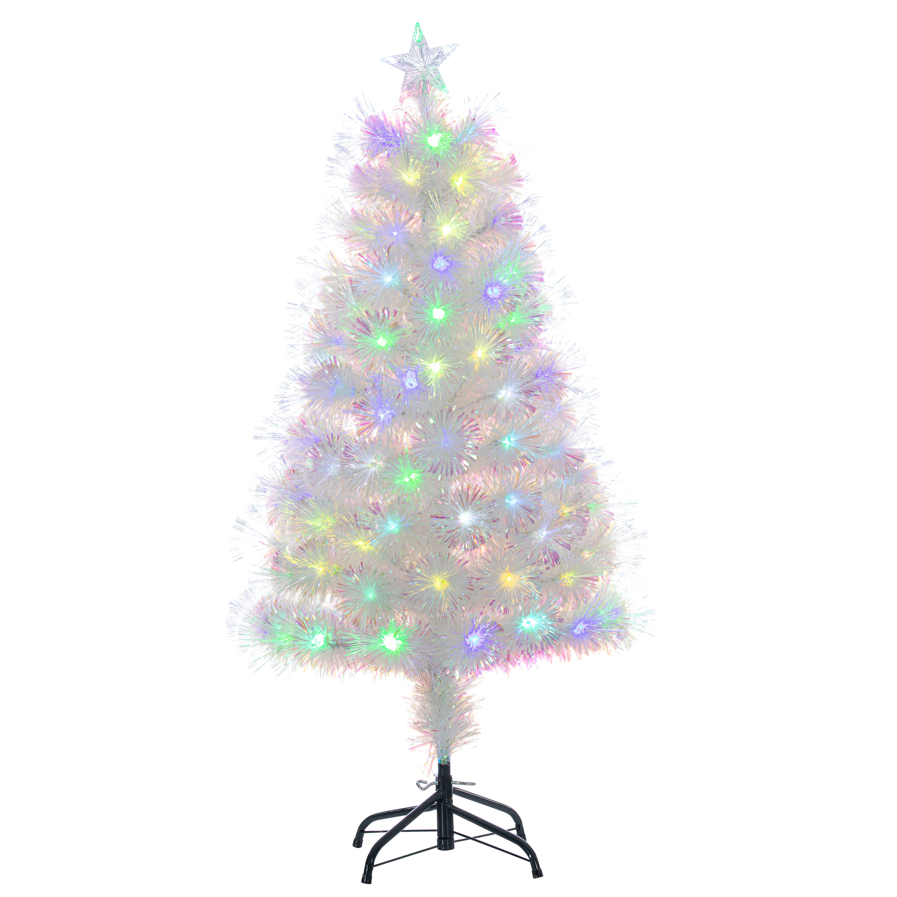The Holiday Aisle Changin 4 White Pine Artificial Christmas Tree With 119 Multi Color Lights Wayfair