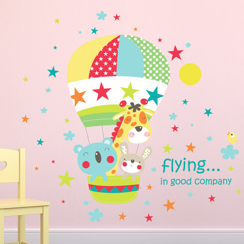 Walplus Best Friends Hot Air Balloon Ride Wall Decal Wayfair