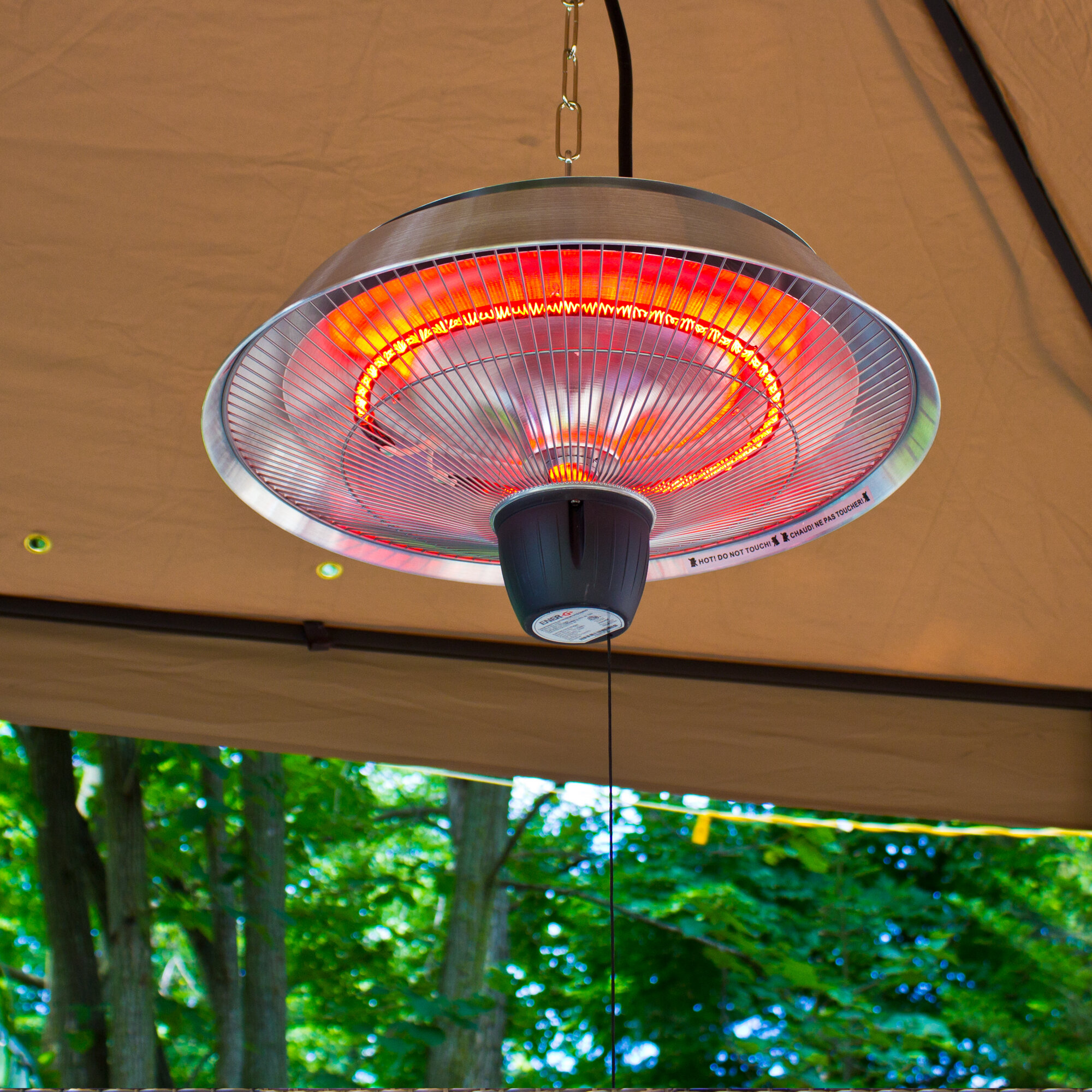 Energ 1500 Watt Electric Hanging Patio Heater Reviews Wayfair Ca