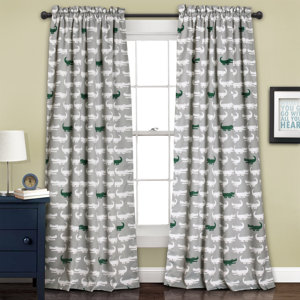 Jim Camouflage Room Darkening Thermal Rod Pocket Single Curtain Panel