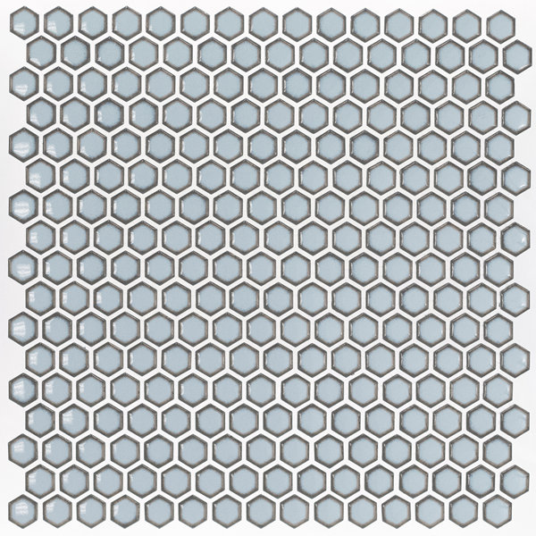 Bliss 0.6 x 0.6 Ceramic Mosaic Tile in Gray by Splashback Tile