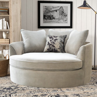 oversized swivel barrel chair
