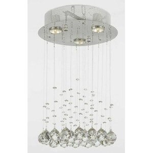 3-Light Crystal Chandelier