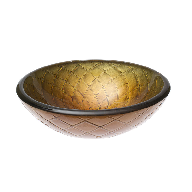 BW-089 Mahler Glass Circular Vessel Bathroom Sink