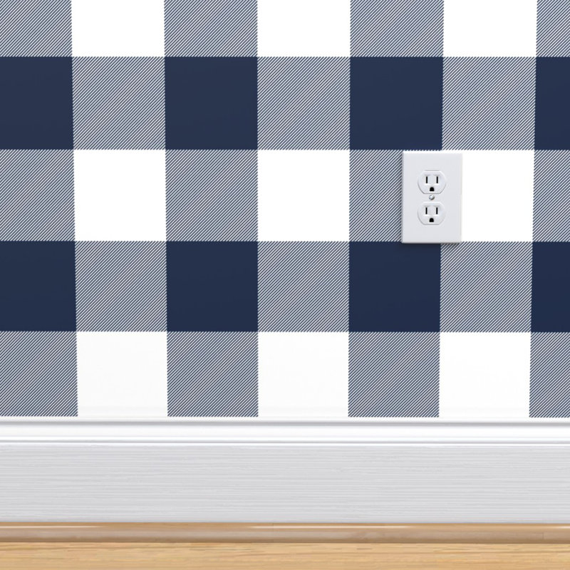 Gracie Oaks Gaiser Buffalo Check Plaid 27 L X 24 W Wallpaper