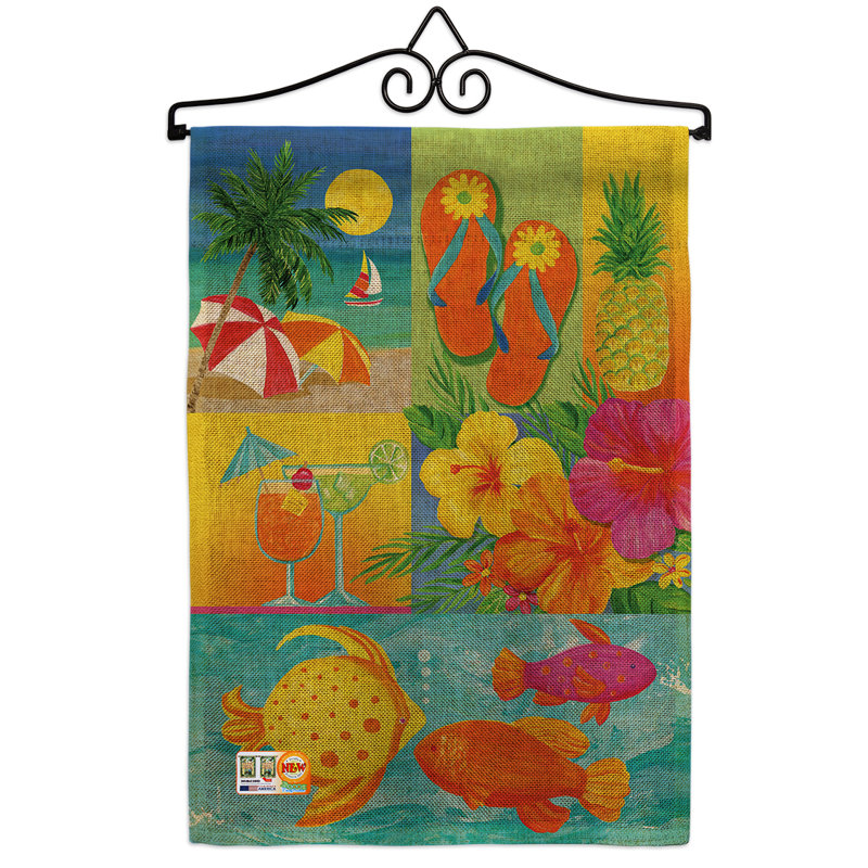 Wallpaper Breeze Decor Tropical Collage Summer Fun In The Sun Impressions For iPhone