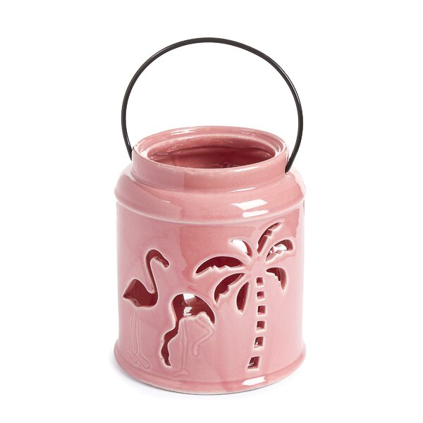Flamingo Ceramic Lantern by Bay Isle Home