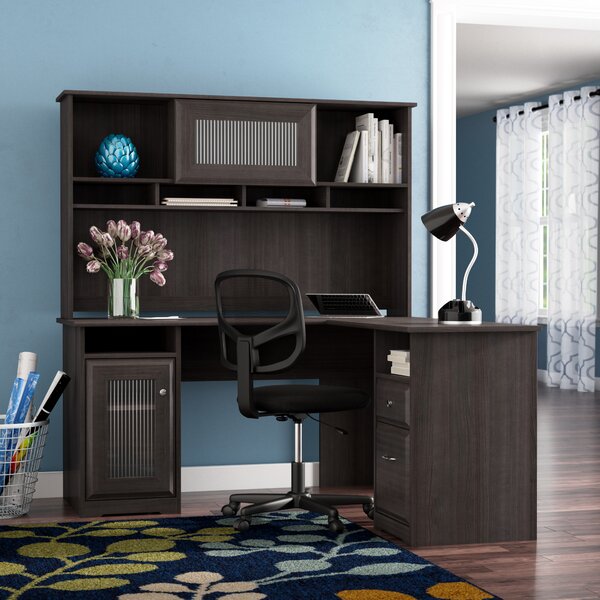 Hillsdale L-Shape Desk with Hutch by Red Barrel Studio