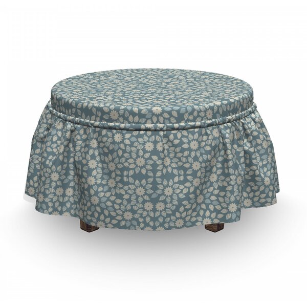 Nature Floral Petals Ottoman Slipcover (Set Of 2) By East Urban Home