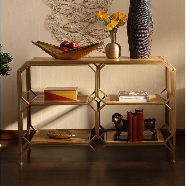 Spraggins Wood And Metal Console Table By Corrigan Studio