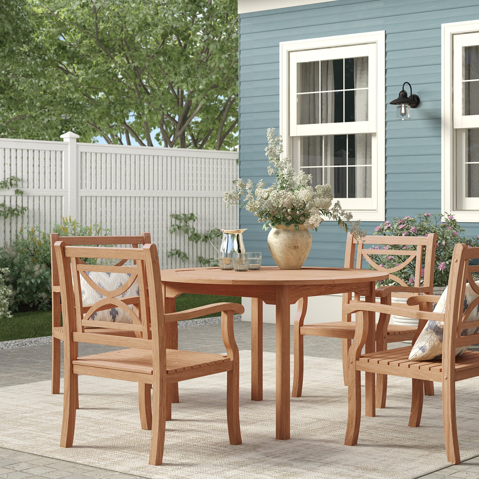 Brunswick 5 Piece Teak Dining Set Birch Lane