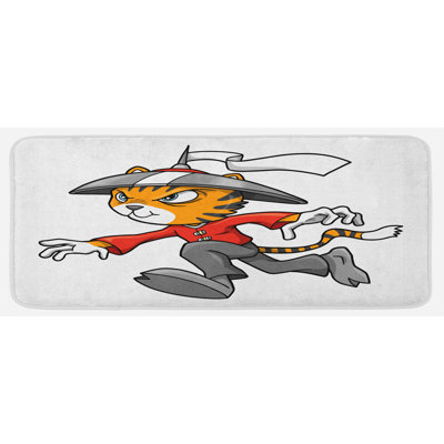 Ninja Cat Kitchen Mat East Urban Home