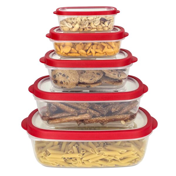 5 Container Food Storage Set by Home Basics
