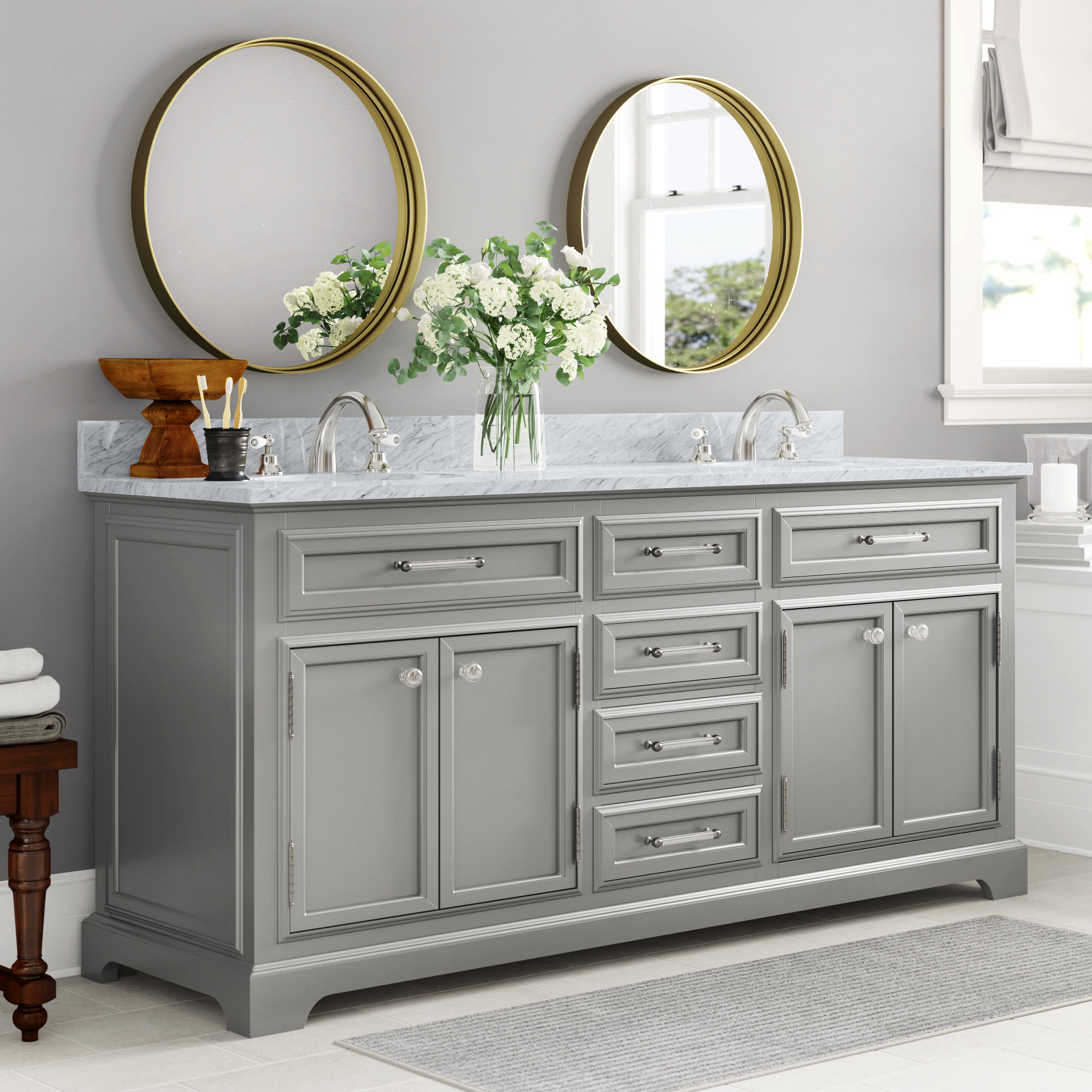 Bathroom Vanity Double Sink Dimensions - BEST HOME DESIGN IDEAS