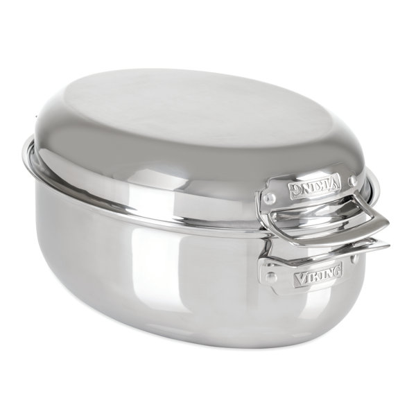 Viking 28.7 Oval Roaster, 9-qt. with Metal Induction Lid and Rack by Viking| @ $350.00