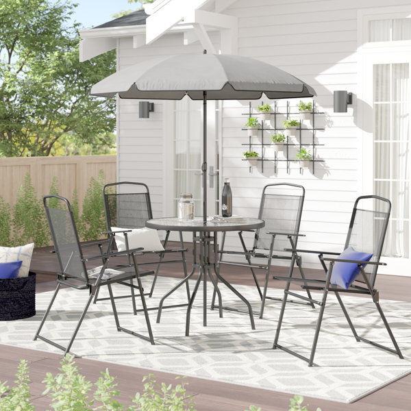 Bargain Tollette 5 Piece Bistro Set With Umbrella By Zipcode Design Wonderful