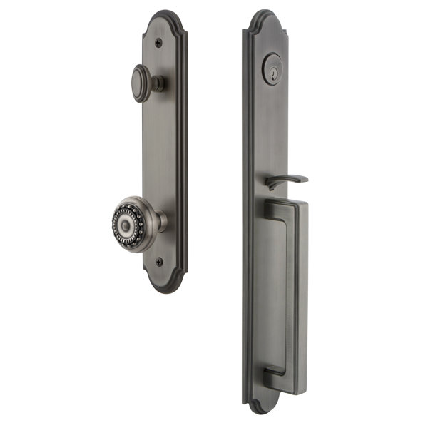 Arc D Grip Dummy Handleset with Parthenon Knob by Grandeur