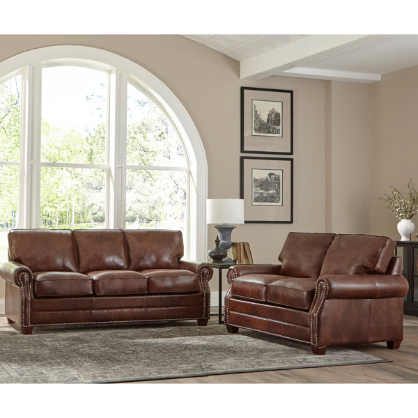Lyndsey 2 Piece Leather Living Room Set By 17 Stories #1