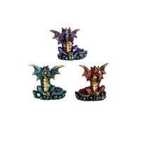 Set Of 3 Dragon Figurine Small Three Wise Dragons 