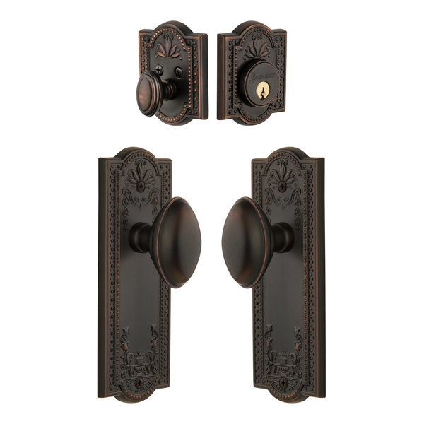 Parthenon Keyed Door Knob by Grandeur