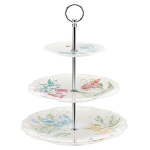 Butterfly Meadow Melamine 3 Tiered Serving Tray