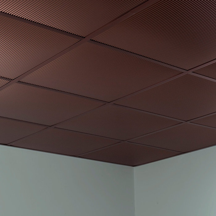 Rib 2 Ft X 2 Ft Lay In Ceiling Tile In Oil Rubbed Bronze