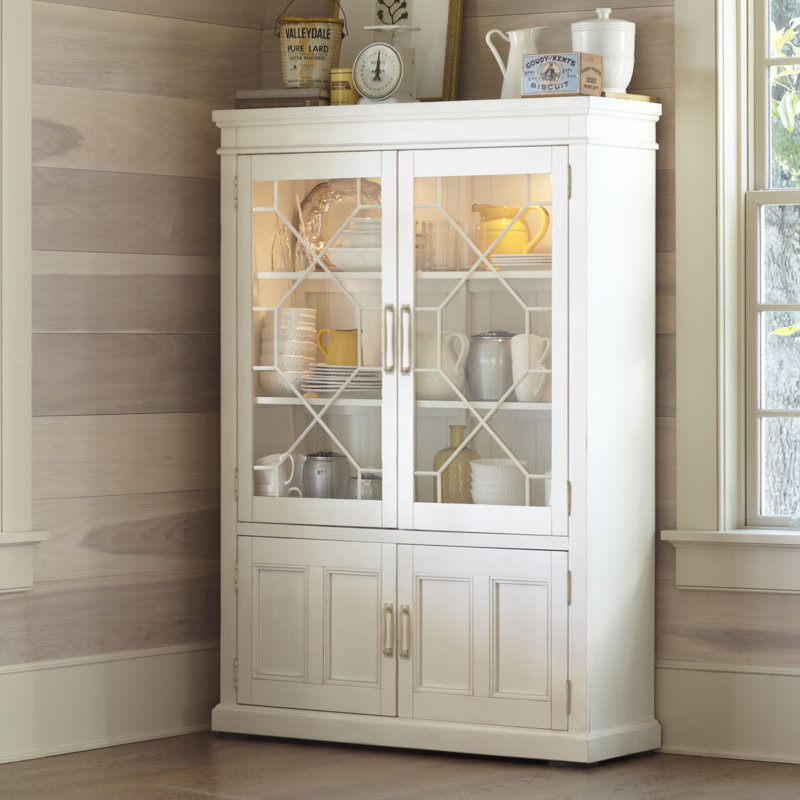 Birch Lane Lisbon Solid Rubberwood Lighted China Cabinet Reviews Lisbon Solid Rubberwood Lighted China Cabinet