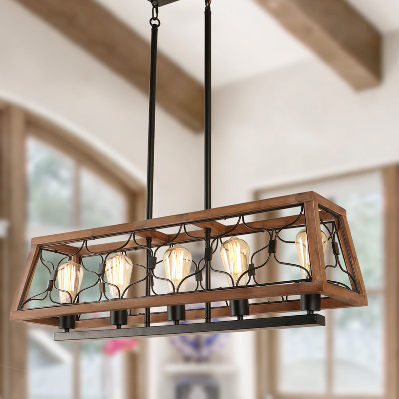 farmhouse rectangle chandelier