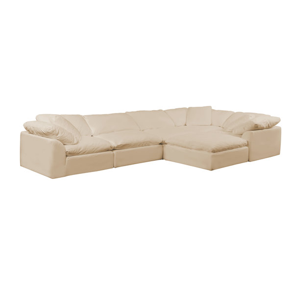 Caitlynne Slipcovered Reversible Modular Sectional With Ottoman By Latitude Run No Copoun
